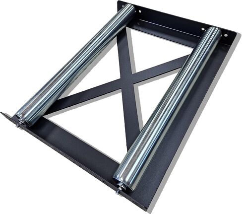 Adjustable Sandblasting Wheel Roller, 14-Gauge Steel Frame, Powder Coated Black in Kuwait