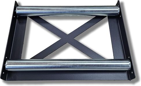 Adjustable Sandblasting Wheel Roller, 14-Gauge Steel Frame, Powder Coated Black in Kuwait