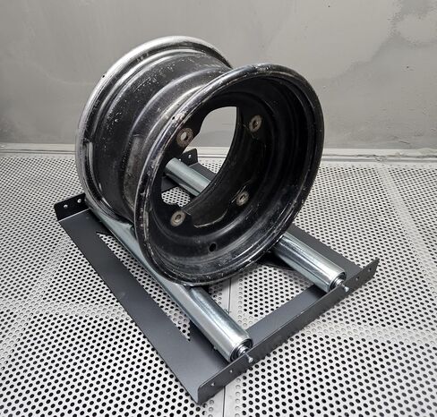 Adjustable Sandblasting Wheel Roller, 14-Gauge Steel Frame, Powder Coated Black in Kuwait