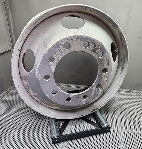 Adjustable Sandblasting Wheel Roller, 14-Gauge Steel Frame, Powder Coated Black in Kuwait