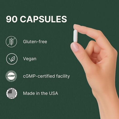 L-Ergothioneine Supplement, 30mg(EGT)/Serving, 6X Ergothioneine Mushroom Extract Supplements Longevity, Immune Support, Heart Health & Brain Supplement, Lab Tested, Made in USA, 60 Servings in Saudi Arabia