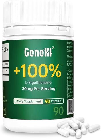 L-Ergothioneine Supplement, 30mg(EGT)/Serving, 6X Ergothioneine Mushroom Extract Supplements Longevity, Immune Support, Heart Health & Brain Supplement, Lab Tested, Made in USA, 60 Servings in Saudi Arabia