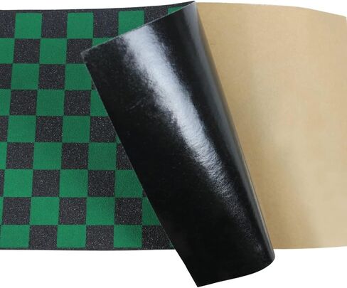 Black Diamond Grip Scooter Griptape Sheet Black/Green Checkers 4.5" x 15.5" in Saudi Arabia
