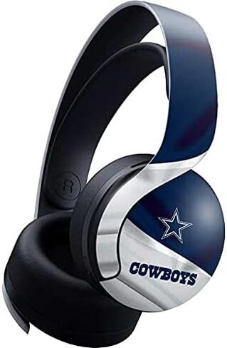 Skinit Skinit Gaming Gaming Skin متوافق مع سماعة Pulse 3D اللاسلكية لـ PS5 - تصميم NFL Dallas Cowboys المرخص رسميًا in Kuwait