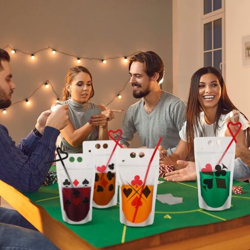 Seematn 24 Sets Girls Trip Drink Pouch Bags with Straws, Girls Weekend Getaway Drink Holders Reusable Travel Juice Bag for Sister Auntie Friends Besties Vacation in Kuwait