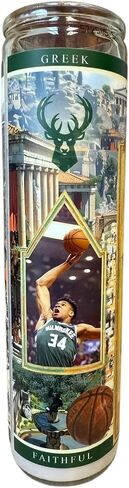 Saint Giannis Antetokounmpo Gameday Prayer Candle - The Greak Freak - Bucks Merchandise in Saudi Arabia
