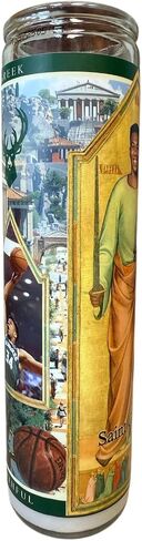 Saint Giannis Antetokounmpo Gameday Prayer Candle - The Greak Freak - Bucks Merchandise in Saudi Arabia
