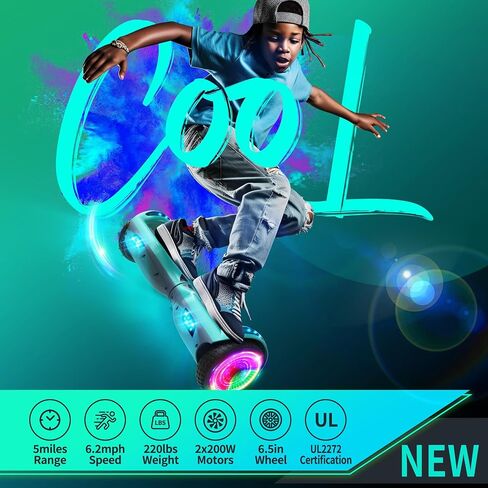 SISIGAD Scooter, 6.5" Flash Wheels & Corlorful LED Lights, All for Girls Boys Kids Ages 6+ in Kuwait