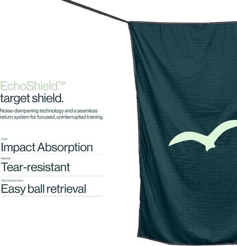 BirdiePro® - American Pro Golf Practice Net – 10x7ft Heavy Duty Golf Hitting Net with EchoShield™ Target & FlexWeave™ Net - Indoor Outdoor Training Backyard, Garage Complete Set with Mat, Balls & Cap in Kuwait
