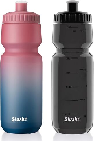 اضغط على زجاجة ماء 32 أوقية ، 2Pack دراجة ماء زجاجة تسرب ، 1000 مل BPA خالية لجميع اللياقة البدنية وركوب الدراجات السريعة صمام التدفق السريع in Kuwait