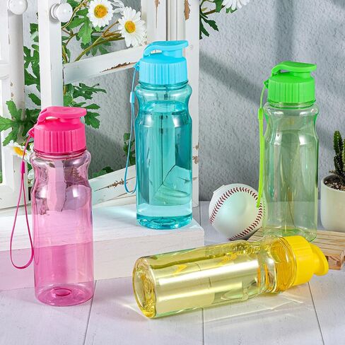 Olgaa 12 Pack Water Bottles Bulk 17 oz End of the Year Gifts for Students Kids from Teacher Reusable Leak Portable Plastic Sports Summer Drink Water Bottles with Handle Strap for Cycling Camping in Saudi Arabia