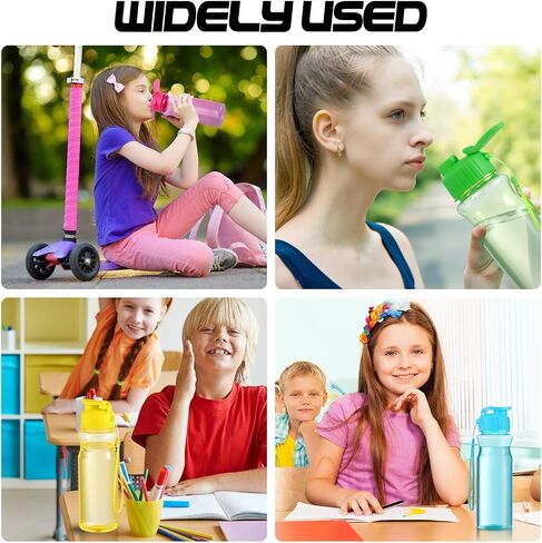 Olgaa 12 Pack Water Bottles Bulk 17 oz End of the Year Gifts for Students Kids from Teacher Reusable Leak Portable Plastic Sports Summer Drink Water Bottles with Handle Strap for Cycling Camping in Saudi Arabia
