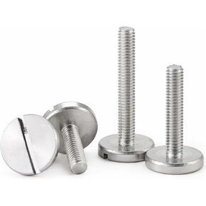 Screw Rivets Square Nuts Bolts, Round Head Bolts1-5pcs M2.5 M2 M3 M4 M5 M6 304 Stainless Steel One-Word Slot Extra Large Flat Head Slotted Screw Flat Round Head Bolt in Saudi Arabia