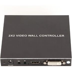 وحدة تحكم جدار الفيديو ejoyous ، 4 قناة DVI TV Wall Controller 180 درجة HD الواجهة متعددة الوسائط معالج العرض مع التحكم عن بعد IR (قابس الولايات المتحدة) in Kuwait