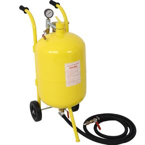 10 Gallon Pot Sandblaster with 125 PSI Pressure, Complete Kit for Paint and Rust Removal, Yellow Steel Construction in Saudi Arabia