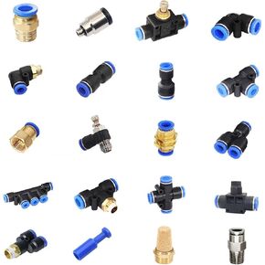 Pneumatic Fitting Air Hose Connector BSPT NPT Thread Quick Push In Air Pipe Connector 2Pcs(PCF Female intubation) in Saudi Arabia