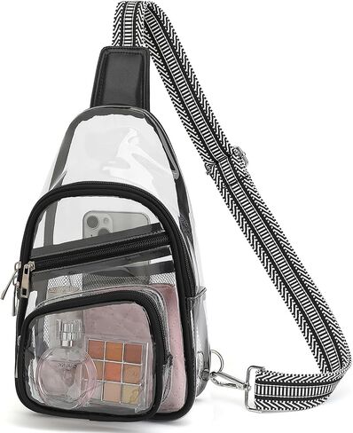 حقيبة واضحة لأحداث الاستاد ، حقيبة حفلات Clear Crossbody ، فاني باك للنساء ، انظر من خلال أكياس الاستاد in Kuwait