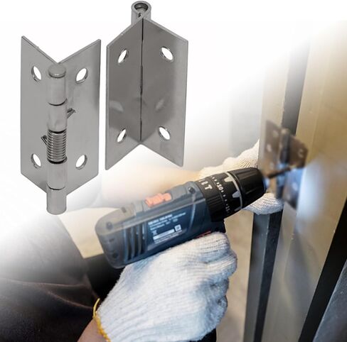 Self Closing Spring Hinges (Set of 2) in Stainless Steel for Cabinet Doors (2inch) in Saudi Arabia