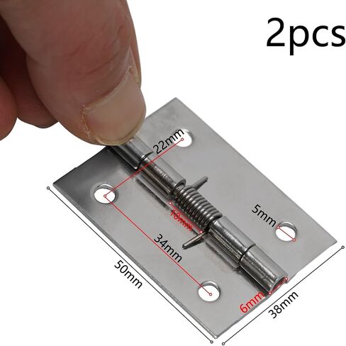 Self Closing Spring Hinges (Set of 2) in Stainless Steel for Cabinet Doors (2inch) in Saudi Arabia