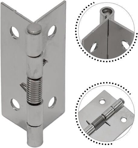 Self Closing Spring Hinges (Set of 2) in Stainless Steel for Cabinet Doors (2inch) in Saudi Arabia