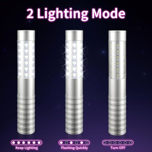 WILON Bottle Service Lights Rechargeable Bottle Service Sparklers Reusable Handheld Girl Lights LED Baton Strobe Light for Parties Bar Club Nightclub Birthday Weddings - 2 Pack in Saudi Arabia