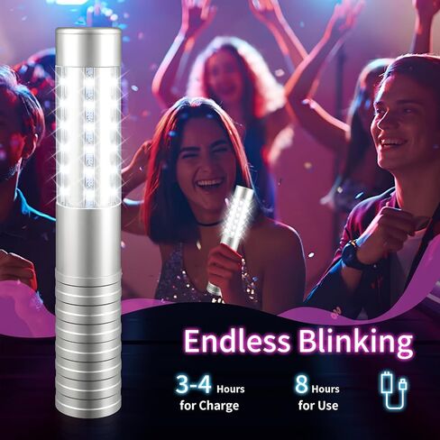 WILON Bottle Service Lights Rechargeable Bottle Service Sparklers Reusable Handheld Girl Lights LED Baton Strobe Light for Parties Bar Club Nightclub Birthday Weddings - 2 Pack in Saudi Arabia