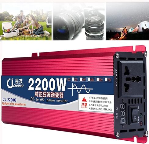 1600W/2000W Pure Sine Wave Inverter 12V/24V DC to 110V AC for RV, Truck, Boat, Camping, Home, Van - High Power Converter, Compact Design, Efficient Energy Solution in Saudi Arabia