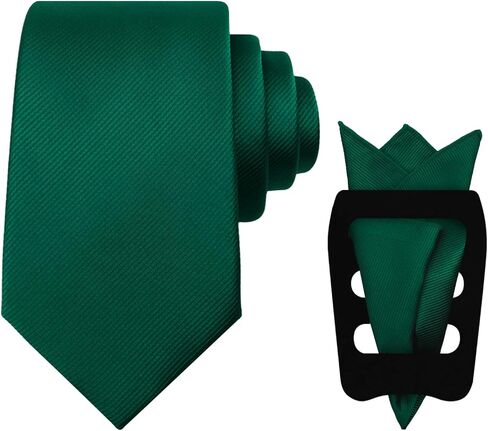 Mantieqingway Sage Green Tie Sets for Men Classic Solid Color Tie Handkerchief Pocket Square Holder Formal Graduation Wedding in Saudi Arabia