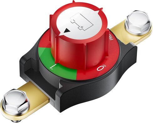 Side Post Battery Disconnect Switch, 12 and 24V Master Power Cut Off Switch for Car, RV, Boat and Vehicle (On/Off, 3/8"-16 UNC Thread) in Saudi Arabia