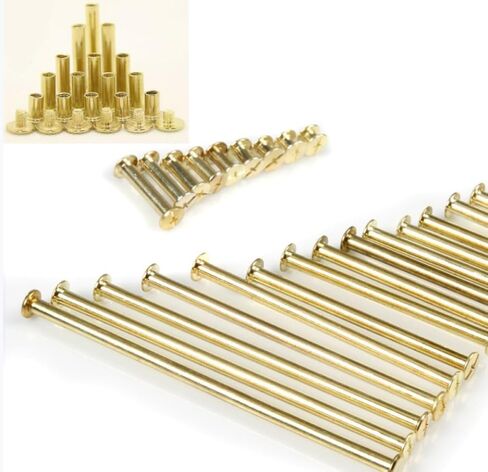 مسامير برغي 5-25pc/الكثير من النحاس مطلي 5-100 مم ألبوم ألبوم الربط المسمار بعقب مسامير ربط المسمار in Saudi Arabia