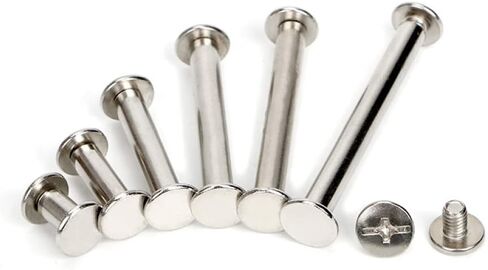 Screw Rivets Silver Rivets for Leather Calendar Picture Book Account Book Recipe Screw Punk Accessories Rivets in Saudi Arabia