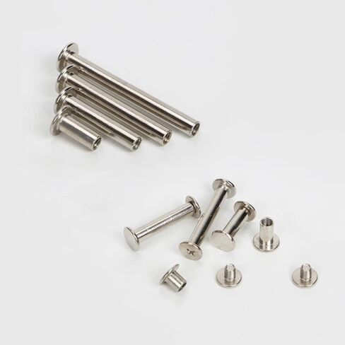 Screw Rivets Silver Rivets for Leather Calendar Picture Book Account Book Recipe Screw Punk Accessories Rivets in Saudi Arabia