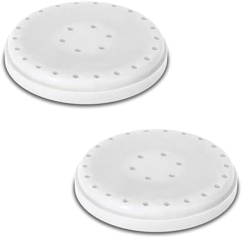 2/Pcs Dental Bur Block Holder Round Magnetic Autoclavable 28 Hole Capacity Dental Bur Organizer (White) in Kuwait