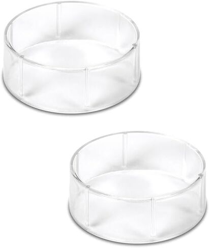 2/Pcs Dental Bur Block Holder Round Magnetic Autoclavable 28 Hole Capacity Dental Bur Organizer (White) in Kuwait