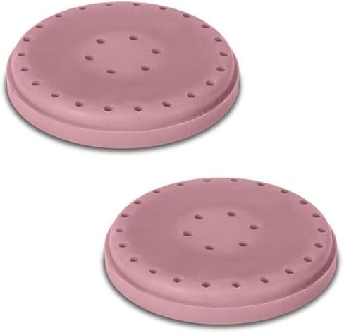 2/Pcs Dental Bur Block Holder Round Magnetic Autoclavable 28 Hole Capacity Dental Bur Organizer (White) in Kuwait
