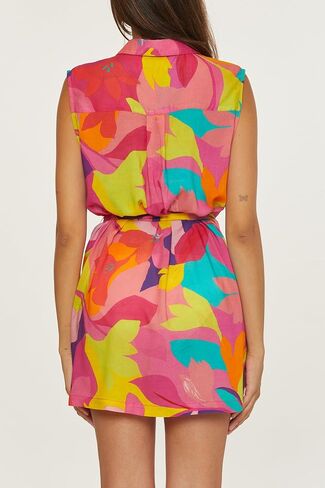 Trina Turk Lilleth Shirt Dress, Collared Button-up, Floral Print, Beach Cover Ups for Women in Saudi Arabia