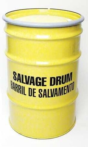 Salvage Drum, Open Head, 30 gal., Yellow in Saudi Arabia