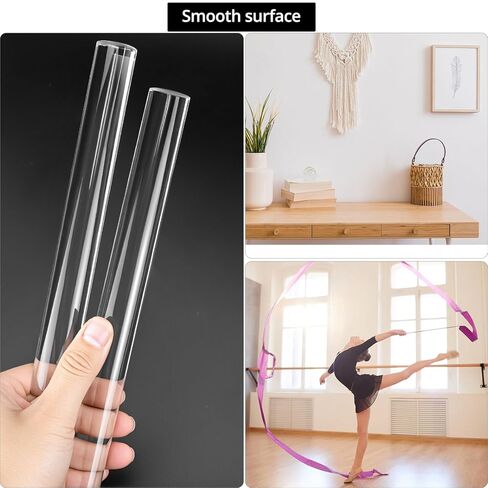 QWORK Acrylic Dowel Rod, 2 Pack 7/8" W x 24" L Clear Acrylic Round Rods for DIY Projects in Saudi Arabia
