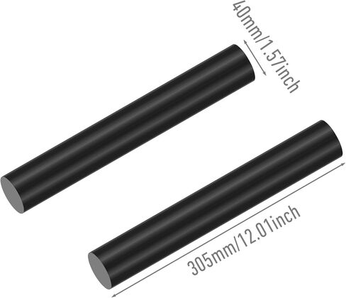 2pcs 1.5 × 12 بوصة قضبان كوبوليمر أسود مستدير أسود ، قضبان بلاستيكية طويلة ، شريط بلاستيكي للبطبات ، DIY ، الفواصل in Kuwait