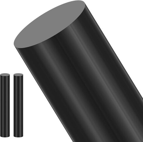 2pcs 1.5 × 12 بوصة قضبان كوبوليمر أسود مستدير أسود ، قضبان بلاستيكية طويلة ، شريط بلاستيكي للبطبات ، DIY ، الفواصل in Kuwait