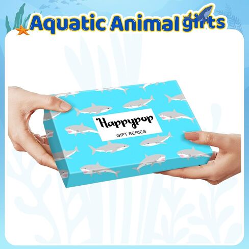 HAPPYPOP Silly Shark Socks for Kids - Crazy Boys Birthday Shark Gifts, Greeting Card Socks Kids 7-9 Years in Kuwait