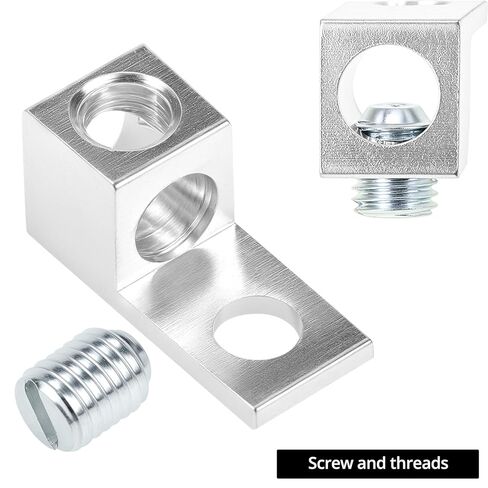 Qwork Qwork Aluminium Aluminium Mechanical Lugs ، العروة الميكانيكية الطرفية ، مجموعة من 50 ، مطلي بالقصدير مع بنية منخفضة المقاومة عالية القوة in Kuwait
