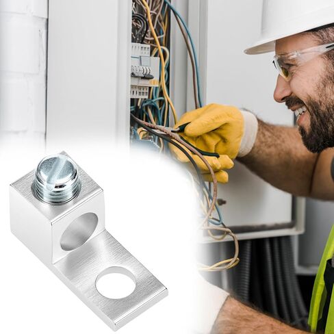 Qwork Qwork Aluminium Aluminium Mechanical Lugs ، العروة الميكانيكية الطرفية ، مجموعة من 50 ، مطلي بالقصدير مع بنية منخفضة المقاومة عالية القوة in Kuwait