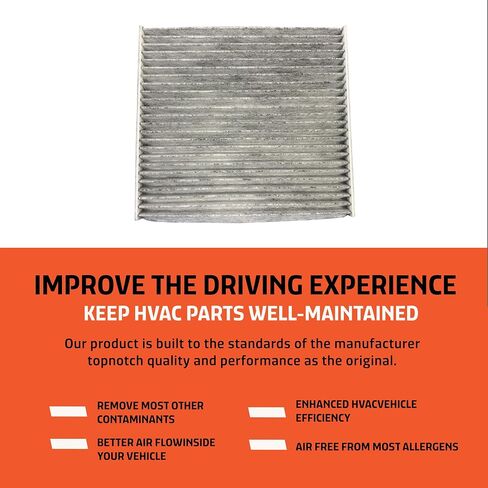 Cabin Air Filter Replacement - Pack of 1 - Made in USA - Replaces O.E. 80292SDAA01, 80292SECA01, 80292SWAA01, 80292SHJA41, 80292TZ5A41, 80292T0GA01, 80292TZ3A41, 80292TV1E01, 80292SDA407, 80292TZ5A41 in Saudi Arabia