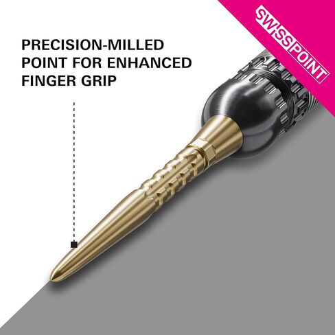TARGET Darts Swiss Point Storm Dart Points, Surge (3 Pack Set of Tips) 26MM/30MM/35MM – Gold/Silver/Black | Change Dart Points, Swiss Storm Points, Professional Darts Accessories in Saudi Arabia