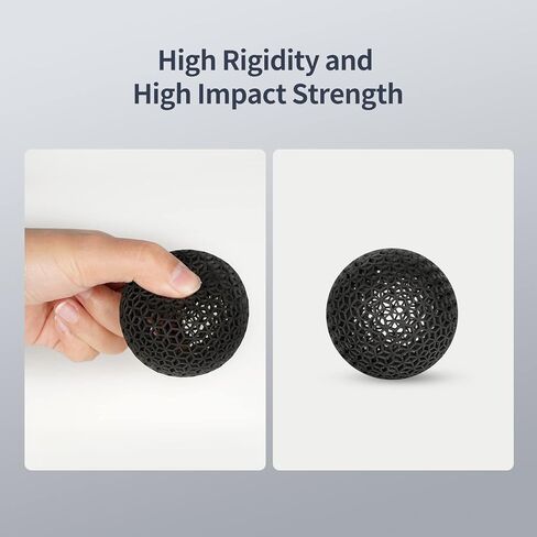 ANYCUBIC Tough 3D Printer Resin 2.0, Tough Resin with High Hardness and High Precision, 365-405nm Fast Curing 3D Resin for 4/8/12/16K LCD/DLP/SLA Resin 3D Printing (Black, 1kg) in Kuwait