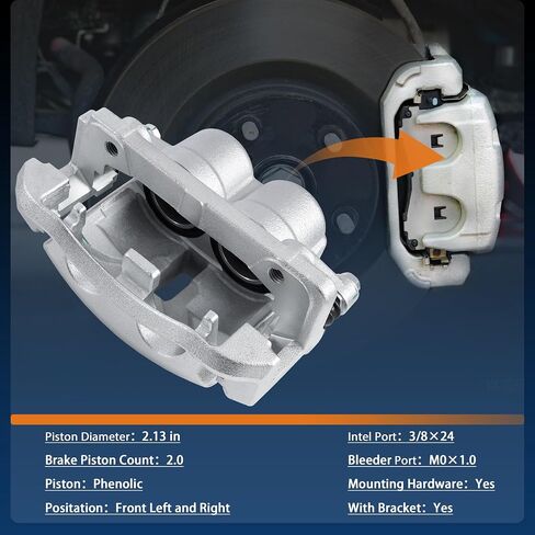 2PCS Front Disc Brake Caliper Assembly w/Bracket Compatible for Ford F-150 2012-2016 Lobo 2011-2013 Driver and Passenger Side 18B5404 18B5405 in Saudi Arabia