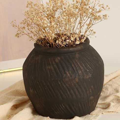 Farmhouse Vase Home Decor. Decorative Vase for Dining Table Decor 6.1IN*7.1IN ZSHLXM in Saudi Arabia