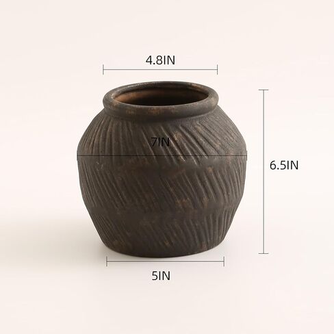 Farmhouse Vase Home Decor. Decorative Vase for Dining Table Decor 6.1IN*7.1IN ZSHLXM in Saudi Arabia