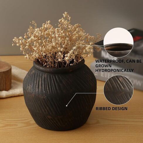 Farmhouse Vase Home Decor. Decorative Vase for Dining Table Decor 6.1IN*7.1IN ZSHLXM in Saudi Arabia